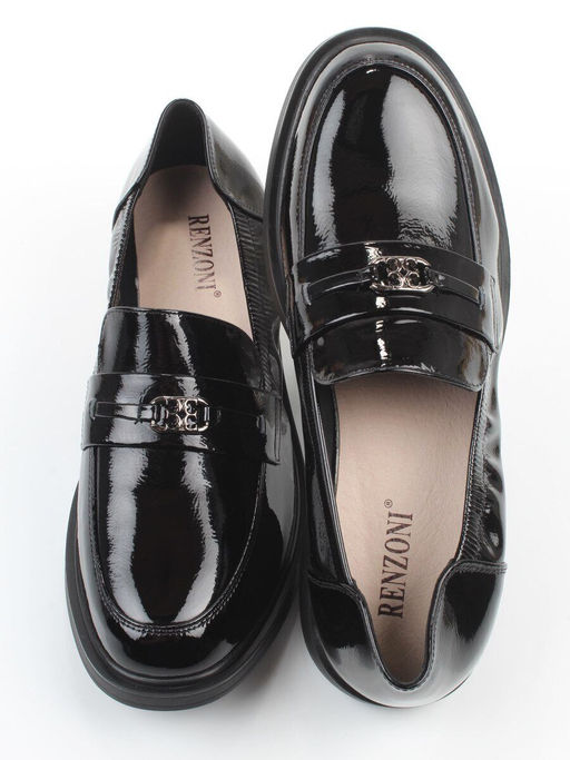 03-DEB103-3 BLACK Лоферы женские (натуральная кожа)