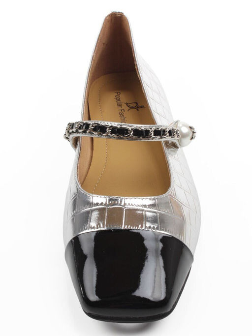 06-H4A-5C BLACK/SILVER Туфли женские (натуральная кожа)