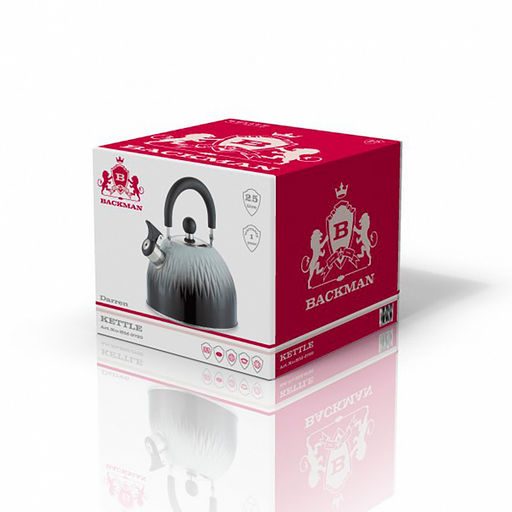 Чайник из нержавеющей стали Backman 2,5л, нержавеющая сталь, индукционное дно, внешнее антипригарное цветное покрытие градиент, подвижная комбинированная ручка, Darren (Китай) Подходит для всех видов плит, включая индукционную! - Домашняя мода фото 2