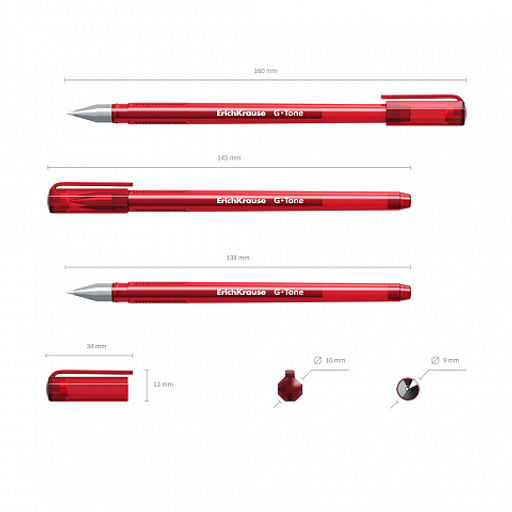 Цена за 12 шт. Ручка гелевая ErichKrause G-Tone Stick Original 0.5, цвет чернил зеленый (в коробке по 12 шт.)