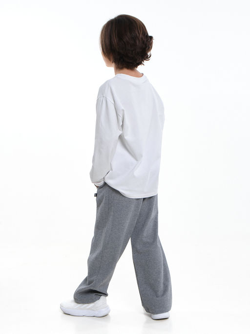 Брюки для мальчика 22-2079 т.серый меланж