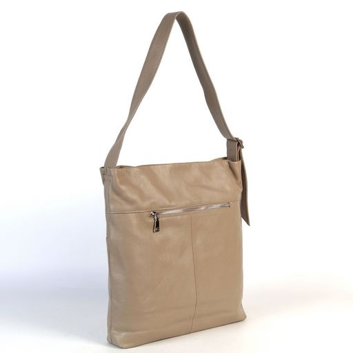 Женская кожаная плоская сумка хобо 209238 Пинк - Cidirro фото 3