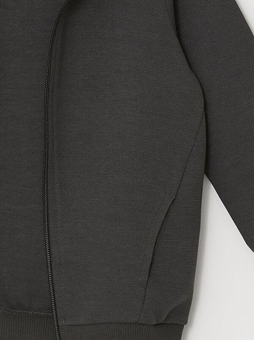 Kap??onlu Erkek ?ocuk Fermuarl? Sweatshirt