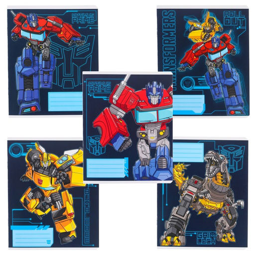 Цена за 10 шт. Тетрадь 12 листов, линейка, Трансформеры, 5 видов МИКС, Transformers - Hasbro фото 25