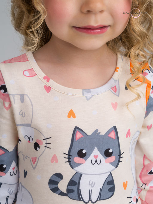 Платье Эля солнечные котики