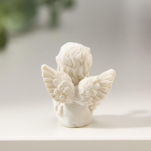 Цена за 2 шт. Фигурка полистоун Ангелочек рассматривает жемчужину, 3.5?2.5?2.8 см, МИКС