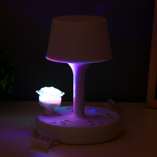 Настольная лампа «Эра» LED 5 Вт 3000К-6000К 4 розетки 2хUSB2.0 МИКС 15×15×22 см RISALUX