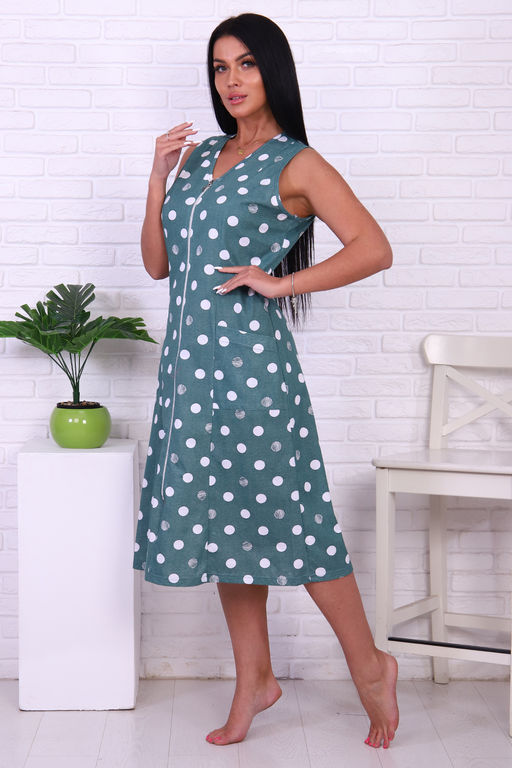 Халат женский Натали 6751 из хлопка с карманами фото 7