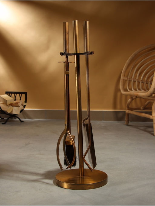 Каминный набор Осень латунь, 4 предмета, 20х20х61 см - Simaland фото 3