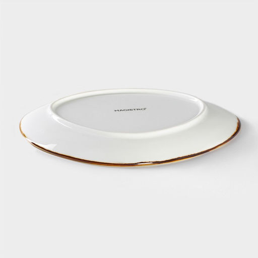 Блюдо для подачи Magistro «Церера», 21×18.7 см, фарфор, белое