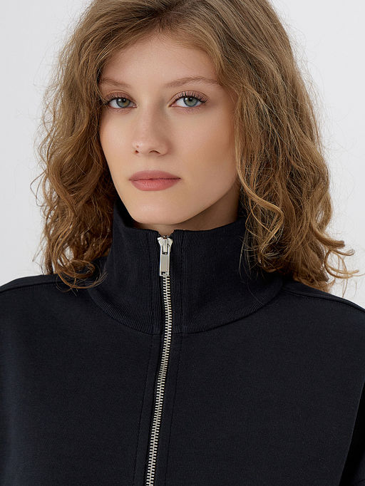 Толстовка женская черная на молнии - Mark formelle фото 4