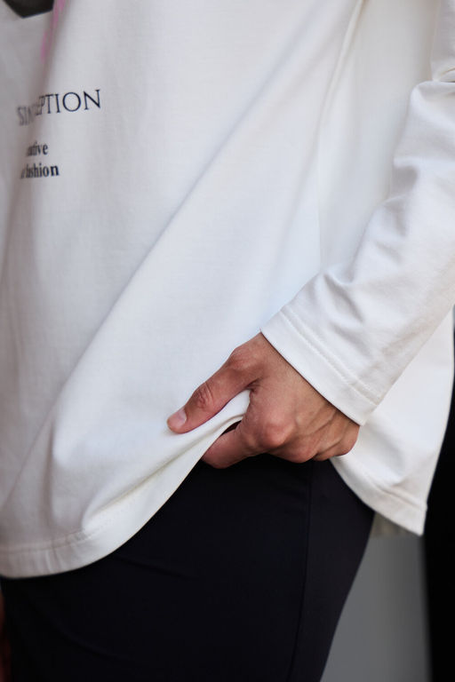 Лонгслив оверсайз с принтом