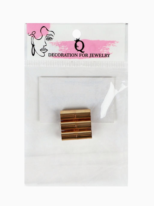 Замок-концевик магнитный, L=20 мм, d (внутренний)=7 мм, (набор 3 шт.), цвет золото