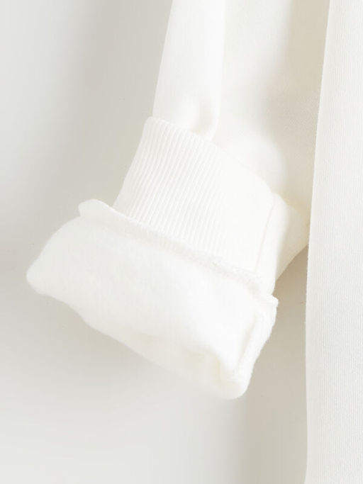 Bisiklet Yaka Fiyonk Bask?l? K?z ?ocuk Sweatshirt