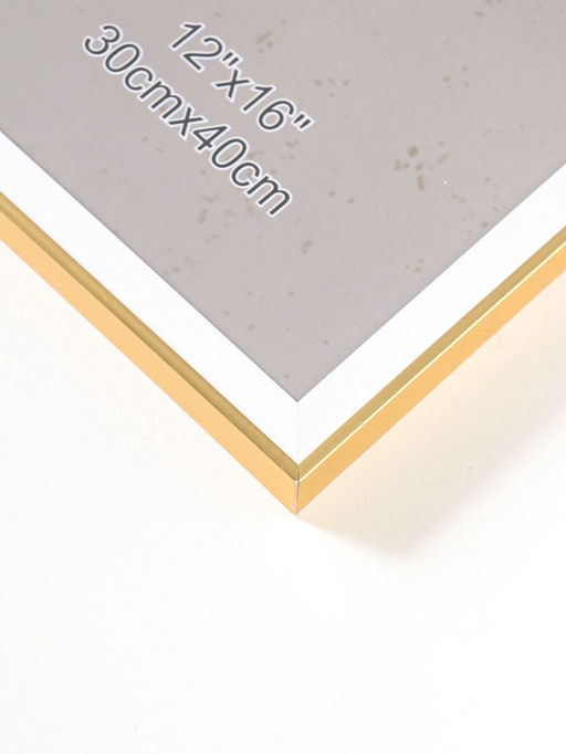 Фоторамка для фото 30×40 см «Современная классика», пластик, под золото и белый, 42.6×32.6×1.5 см