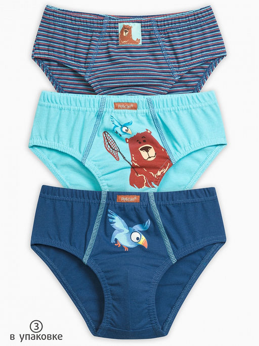 BULB3140(3шт. в упаковке) трусы для мальчиков
