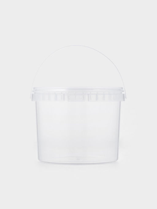 Цена за 60 шт. Ведро одноразовое с крышкой, 3 л, d=19 см, пластик пищевой, прозрачное - Simaland фото 2