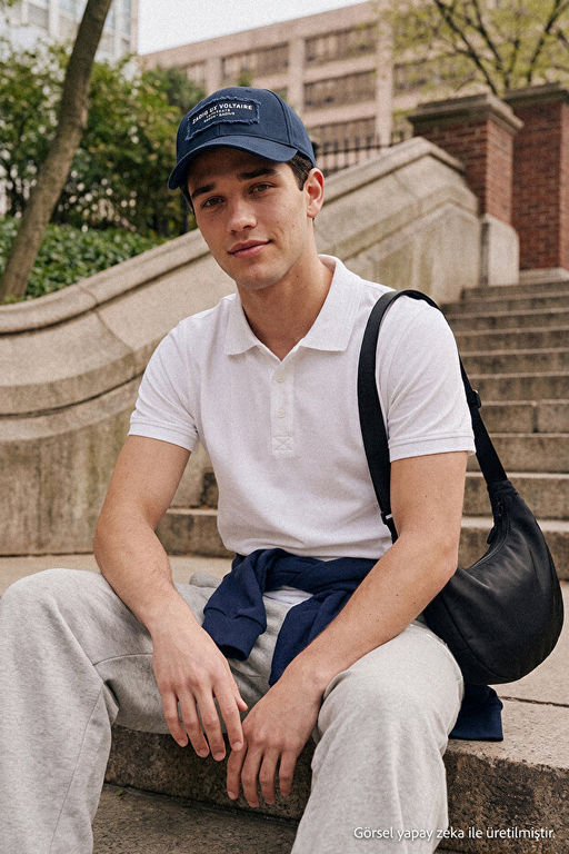Beyaz Slim/Dar Kesim Yakas_ _izgili Basic %100 Pamuk Polo Yaka T-shirt TMNSS20PO0009 - Trendyolmilla фото 2