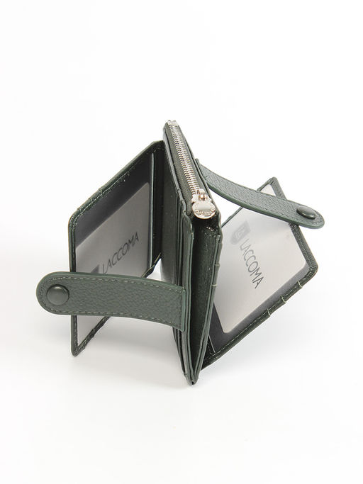 LACCOMA кредитница LA-6525-темно-зеленый натуральная кожа фото 4