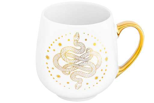 Кружка 530 мл 13,5*10,5*10,7 см Созвездие змеи золотая на белом, NEW BONE CHINA - Elan gallery фото 8