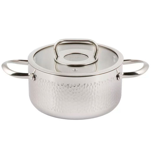 Кастрюля нерж, 2.4 л, с крыш, крыш стекло, Daniks, Навия, индукц, SD-0136-18 (505752)