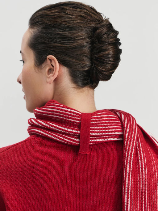 Джемпер с шарфом из хлопка / Zarina