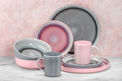 Тарелка 18,5*18,5*2,3 см Серый меланж с бортиком, NEW BONE CHINA - Elan gallery фото 7