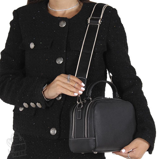 Сумка женская кожаная 99123NN black Natale Navetta  в Новосибирске