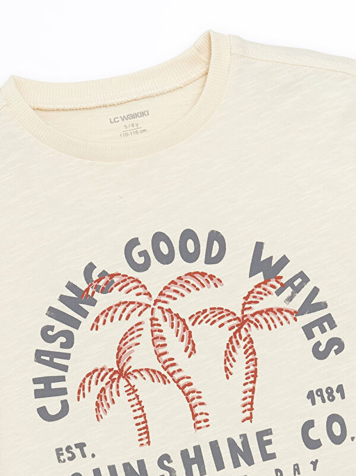 Bisiklet Yaka K?sa Kollu Bask?l? Erkek Bebek Ti??rt - Waikiki фото 2