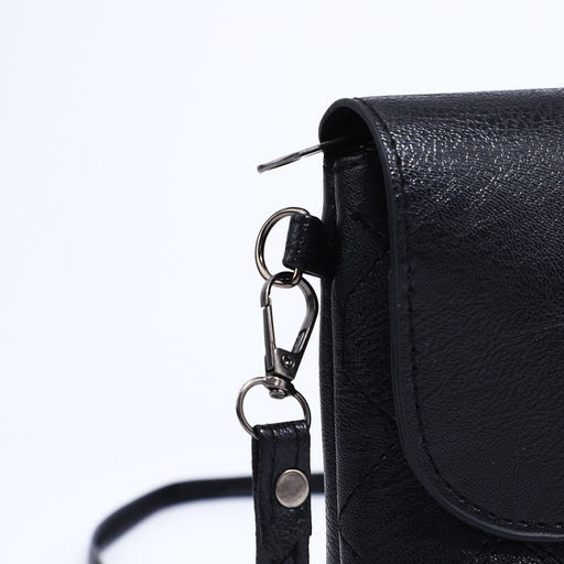 Сумка-клатч на магните, длинный ремень, цвет чёрный - Simaland фото 5