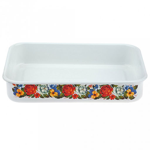 "Татьяна" Лоток эмалированный 2,5л, пластмассовая крышка (Россия)