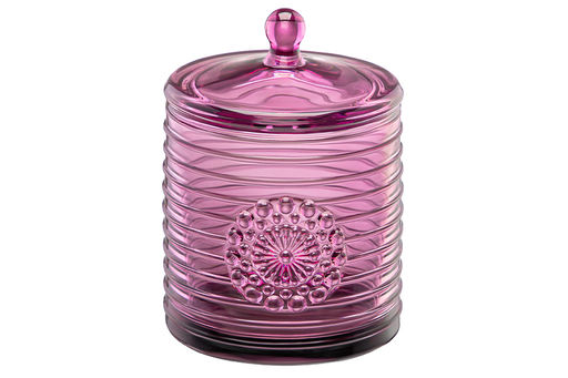 Сахарница 300 мл 8,5*8,5*12 см Медальон розовый, стекло - Elan gallery фото 5