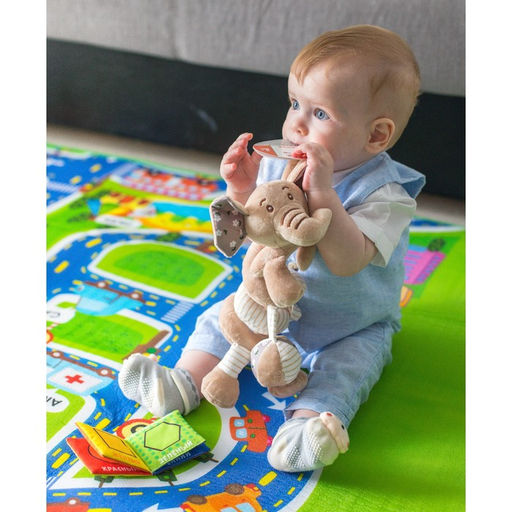 Игровой коврик для детей на фольгированной основе Веселые дороги, размер 180х150x0,5 см, Крошка Я  фото 6