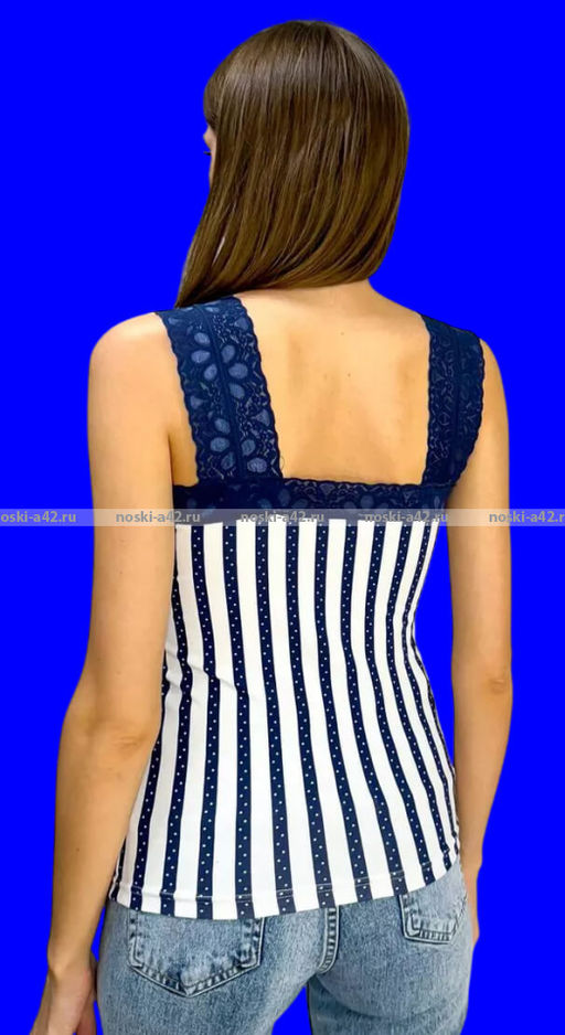 Цена за 1 шт. Майки женские Miss Emma Турция Кружево Полоса