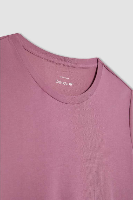 DeFactoFit Oversize модальная спортивная футболка с круглым вырезом и короткими рукавами  фото 10