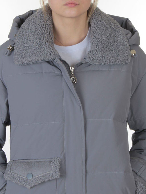 23210 GRAY/LT. BLUE Куртка зимняя женская (150 гр. био-пух)