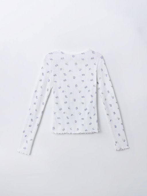 Комплект домашний женский белый с цветочным принтом - Mark formelle фото 6