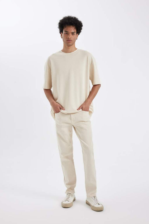 Узкие зауженные джинсовые брюки с нормальной талией и зауженной посадкой - Defacto фото 2