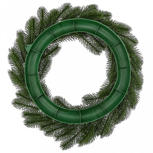 Декоративный венок Елка д42см, пластик, зеленый (Россия) - Домашняя мода фото 2