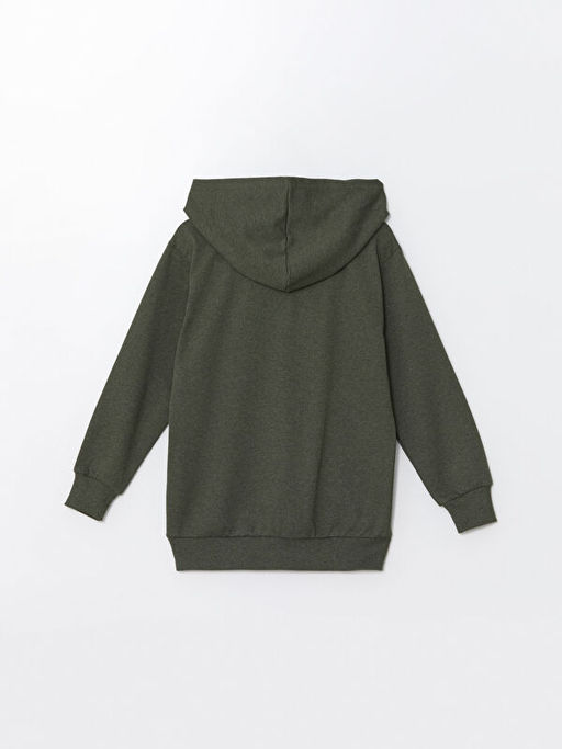 Kap??onlu Erkek ?ocuk Fermuarl? Sweatshirt