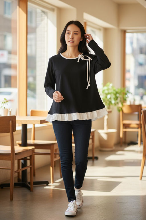 Блузка для девочки т.синий