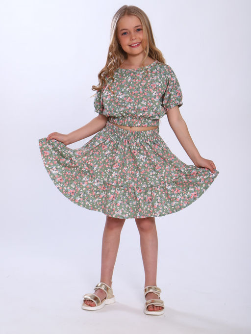 КМ163 Костюм Ламбада (оливковый, розовый) - Милаша фото 2