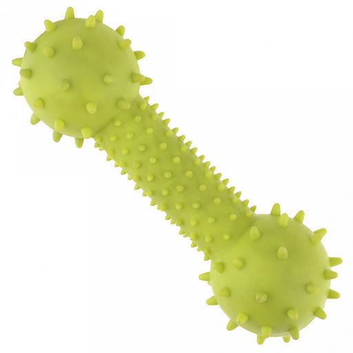 Игрушка для собаки Косточка с шипами 14,5х4,5х4,5см, полипропилен, с шипами, цвета микс (салатовый, темно-розовый, синий), Пэт тойс (Pet toys) (Китай)  фото 3