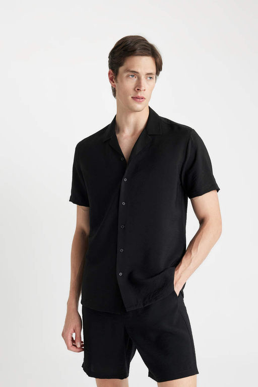 Рубашка Aerobin с короткими рукавами и воротником-поло Modern Fit - Defacto фото 3