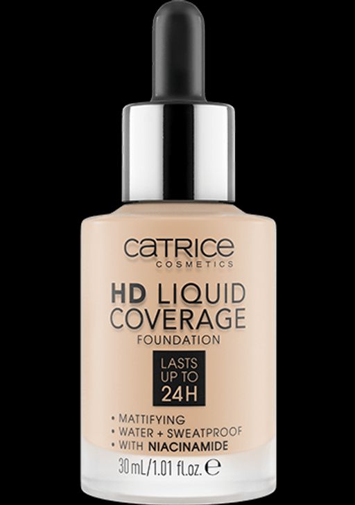 CATRICE Тональная основа HD Liquid Coverage Foundation, 010 Light Beige светло-бежевый 30 мл