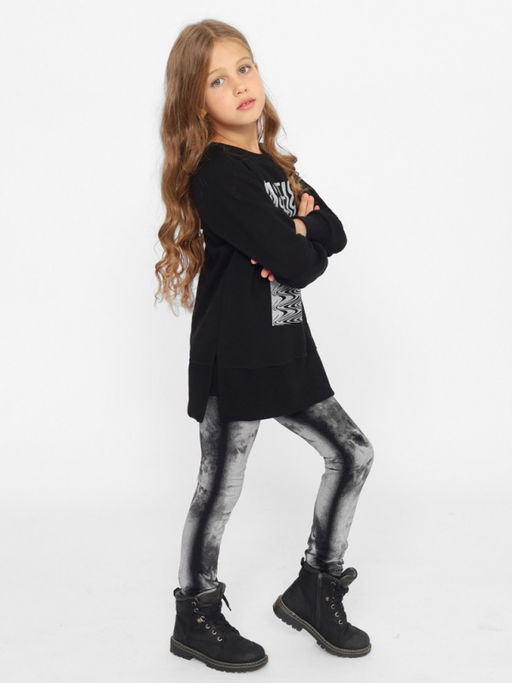 CRB wear/CWJG 63715-22-390 Джемпер для девочки,черный/Ex.Cherubino  фото 4