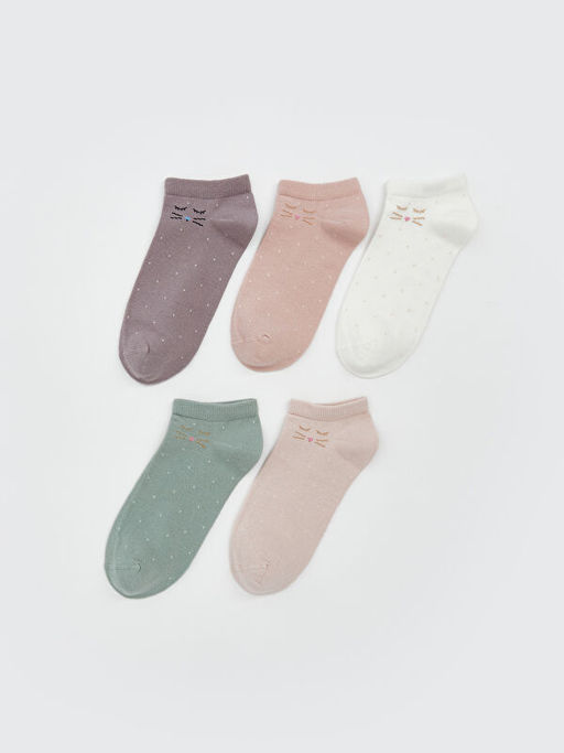 Desenli Kad?n Patik ?orap 5li