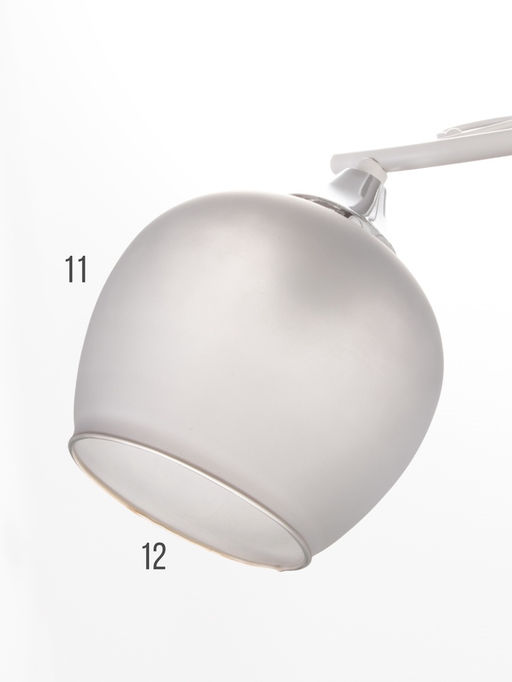 Люстра «Люси» 2028/3, 3×60 Вт, Е27, 54×24 см, белый