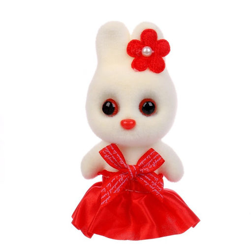 Цена за 12 шт. Игрушка из пенопласта «Зайка с цветком», 13 см