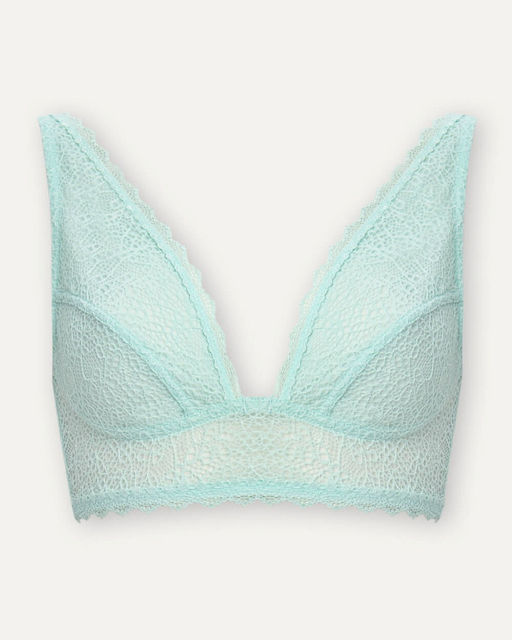 Кружевной бюстгальтер-бралетт зеленого цвета - Deseo фото 4